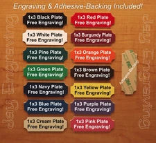 Custom Engraved 1x3 Plate Plaque Tag / Personalized Engraving Any Color!