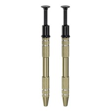 2Pcs 4-Claw Piercing Ball Grabber Stainless Steel Jeweler's Pick Up Tool, Grey