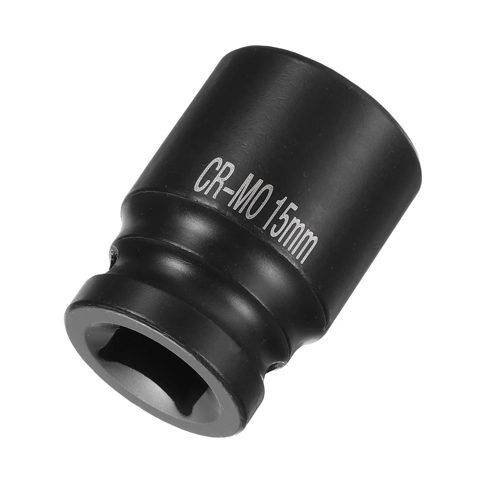4 Point Square Socket 1/2" Drive 15mm Metric CR-MO Square Impact Wheel Socket - image 3 of 4