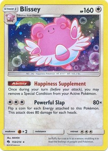 Pokemon Blissey (153/270) Lost Thunder LP HOLO- Cosmos