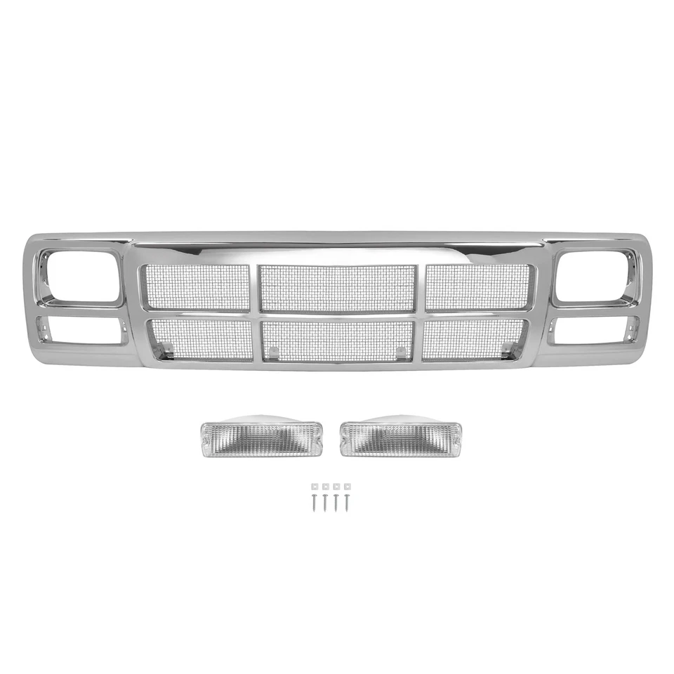 Fits 1992 1993 Dodge D150 D250 W350 Grille + Headlamp & Signal Lamp Assembly - Изображение 2 из 4