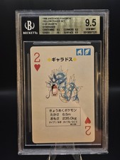 1998 Nintendo Yellow Poker Set 2 Of Hearts Gyarados BGS 9.5 True GEM!