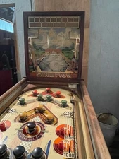 1939 Bally Champion woodrail pinball machine vintage antique high diving swim