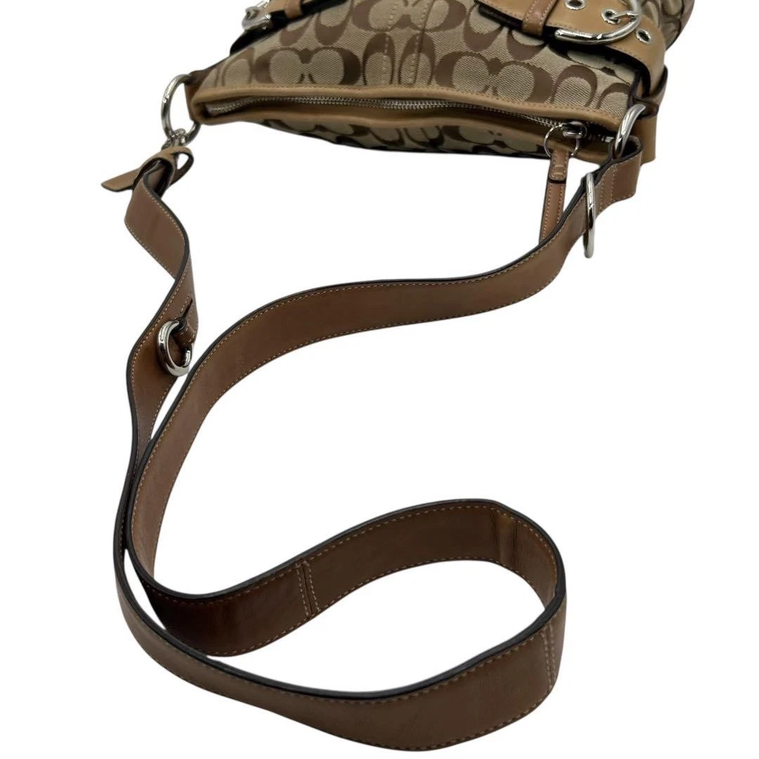 Borsa a tracolla Coach firmata tela pelle cintura tracolla