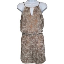 WHITE HOUSE BLACK MARKET Womens Snakeskin Halter Mini Dress Sz XSP Going Out