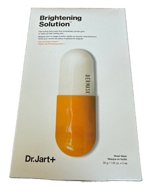 Dr. Jart+ Brightening Solution Face Mask 5 Sheets Exp 03/2027 Sealed Box