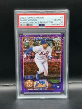 Mark Vientos Rookie Card 2023 Topps Chrome Purple Speckle Refractor /299 PSA 10. rookie card picture