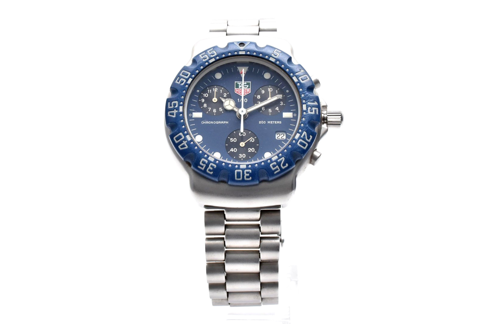 New battery [EXC+5 /Box] Tag Heuer Formula1 Chronograph 570.513 Blue Dial Quartz image 3
