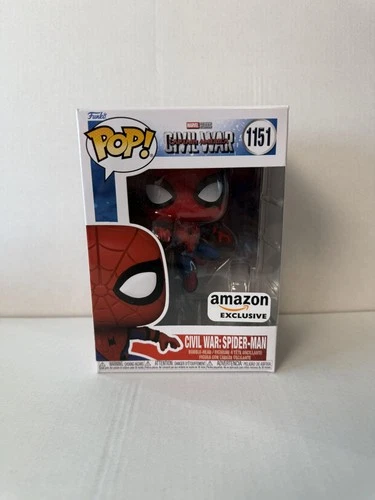 Funko Pop Marvel Civil War Spider-Man 1151 Amazon Exclusive Vinyl Figure Toy
