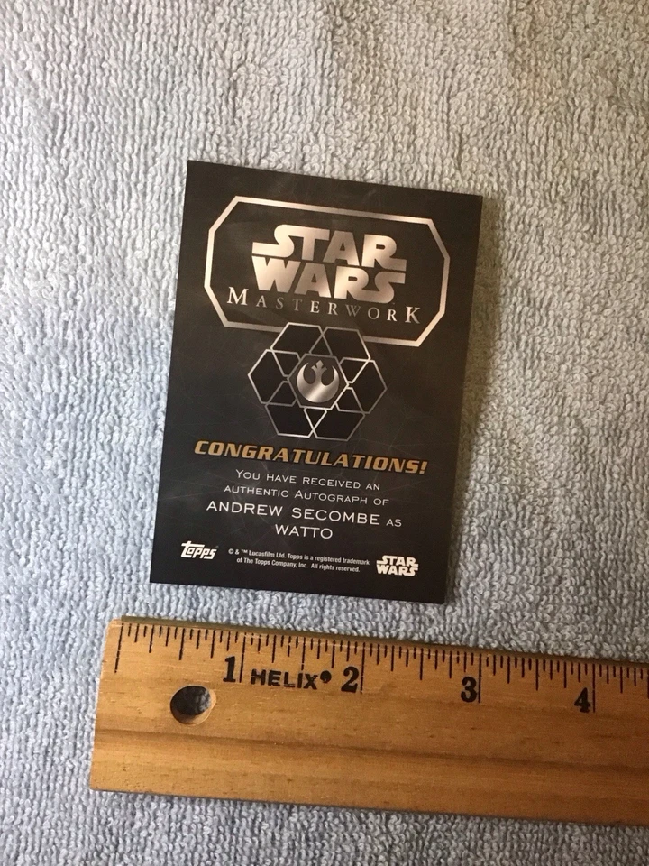 Star Wars Andrew Secombe As Watto Autograph Trading Card, Topps Masterwork - Image 2 of 4