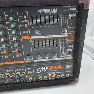 YAMAHA EMX 860 st POWERED MIXER /8 CHANNEL 600 WATT THRU 3-200