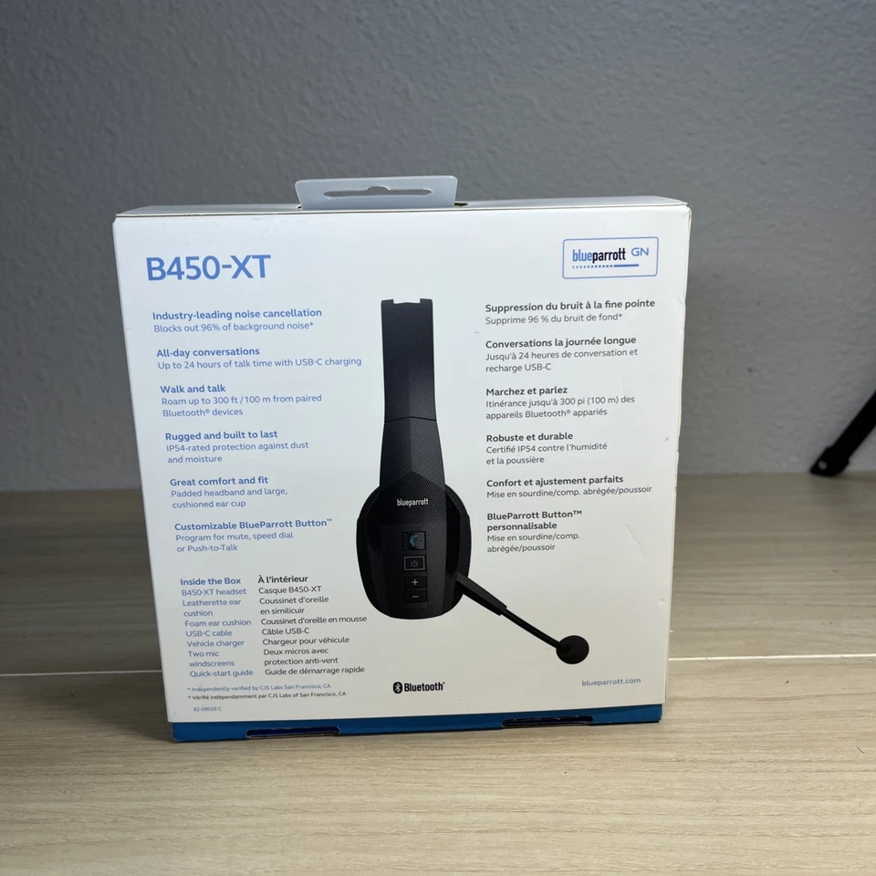 Blue Parrot B450-XT 204270 Bluetooth Wireless Trucker Cell Phone Headset Parrott - Image 2 of 4