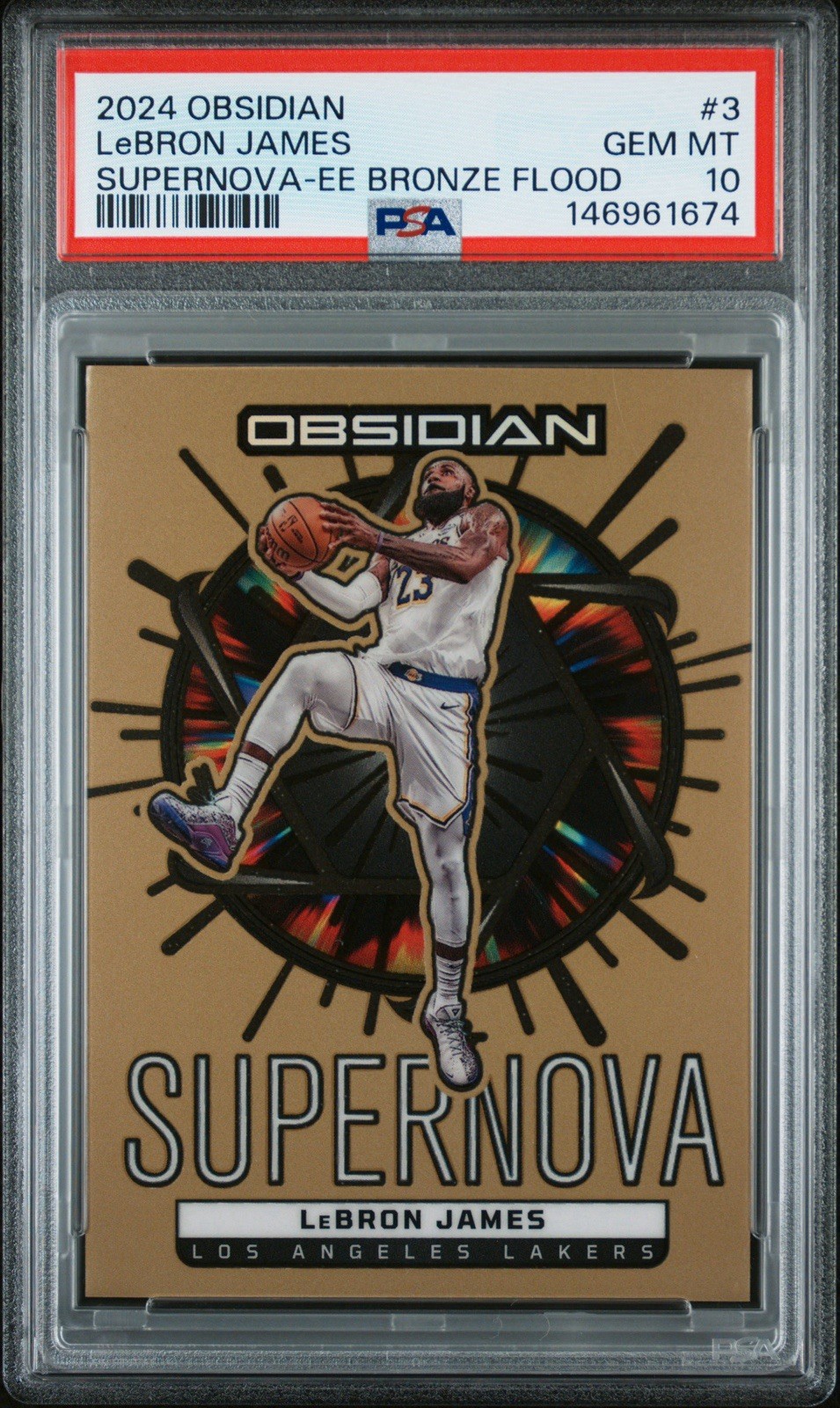 2024 Obsidian LeBron James Supernova-EE Bronze Flood /60 PSA 10 #3 view 1