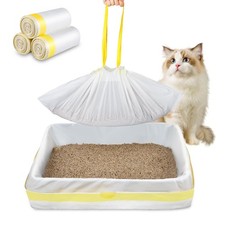 Jumbo Cat Litter Box Liners 37" x 18",30 Count Jumbo Extra Thick With 3 Mil C...