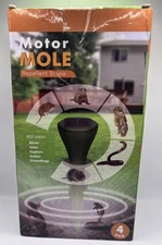 4 PACK - Motor Mole Repellent Screw Solar Powered Outdoor Snake Mole Deterrent.