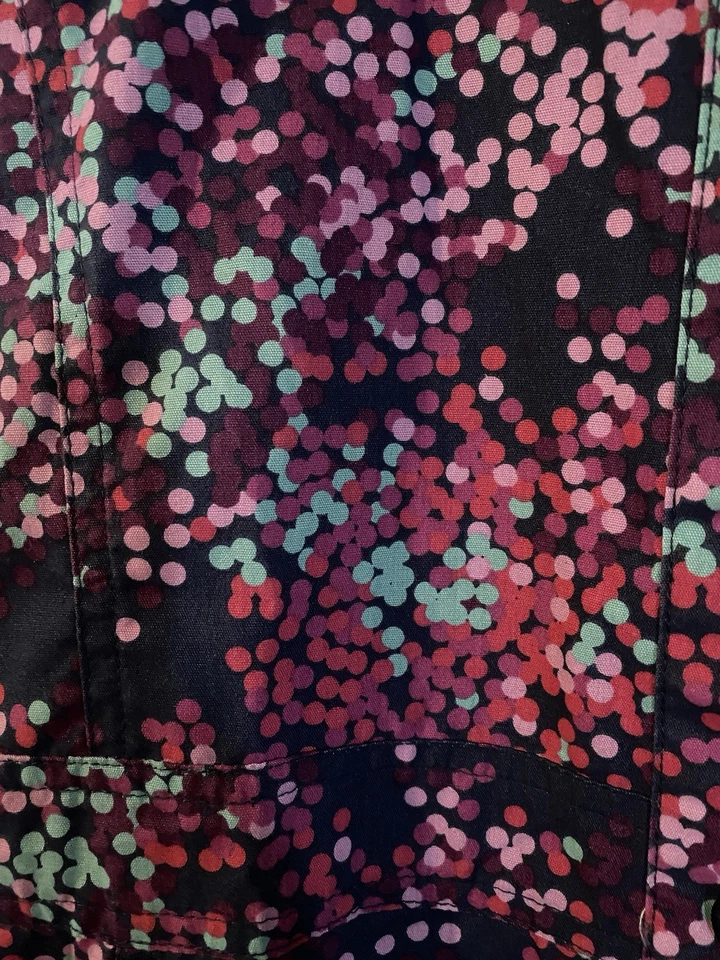 UA Scrub Jacket Navy Purple Size Large Button Up Pockets Long Sleeve - Image 3 of 4