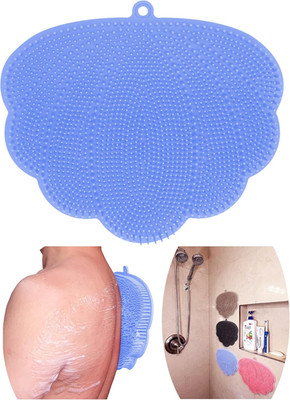 Ourbshf Back Scrubber Hands-Free for Shower. Easy to Clean Big Flat Silicone Bac