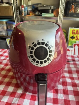 Cooks Essentials Red Digital Air Fryer With Presets 