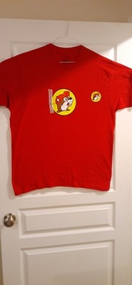 Buc-ees Shirt Adult XL Red Classic Logo Graphic 100% Cotton Bucees NWT