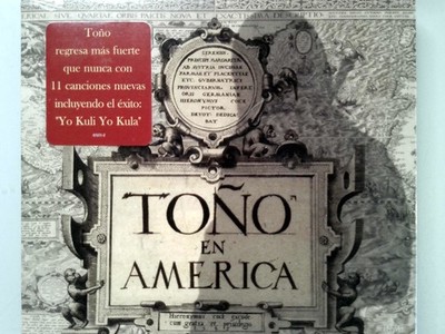 Toño - En America CD 2002 Includes Hit Single Yo Kuli Yo Kula Latin Warner