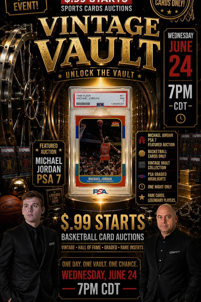 Vintage Basketball Vault: Rookie Cards of Michael Jordan, Kobe Bryant, Bird