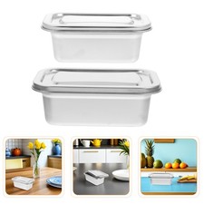 2 Pcs Ice Cream Storage Cup Tub Container Bowl Fridge Containers