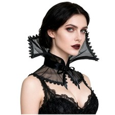 L'VOW Women Black Victorian Collar Standing Vampire Collar Detachable Dracula...