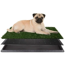 Reusable Artificial Grass Pee Pad for Small Dogs - 16x20 Inch Potty Solution