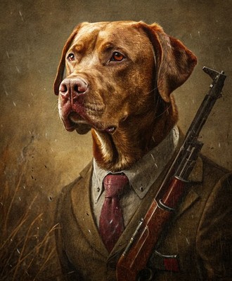 Mafia Gangster Pet PortraitRenaissance Pet Portrait from PhotoCustom Funny Canva