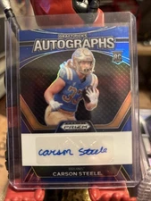 2024 Panini Prizm Draft Picks auto Carson Steele #DPA-CSE Blue Prizm /149 