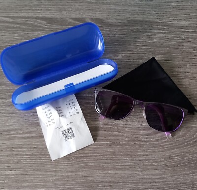 SPECSAVERS Girls Prescription Sunglasses with blue case cloth purple  lilac UK