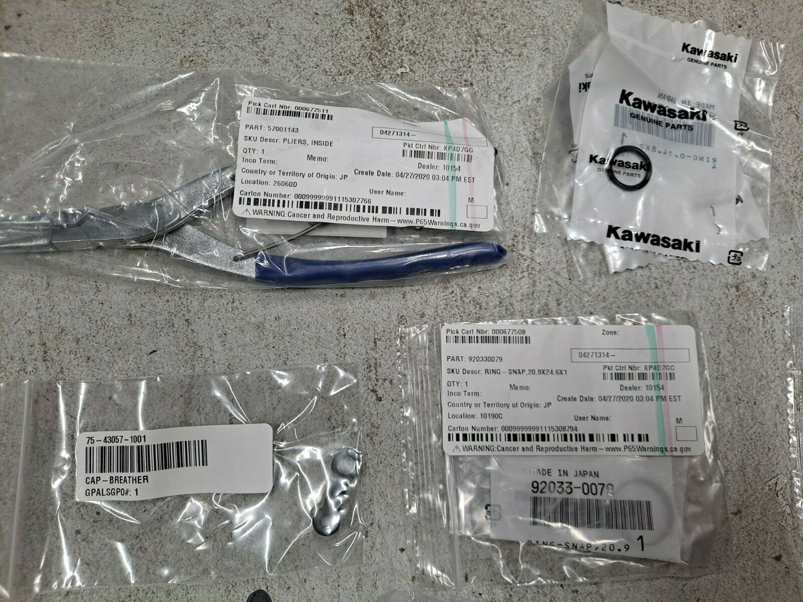 2009 Kawasaki ZX6R zx6r front & rear brake master cylinder rebuild kit OEM eBay