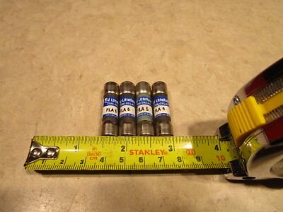 LOT OF 4 LITTELFUSE FLA 5, 5A FUSES, 125VAC, D0188