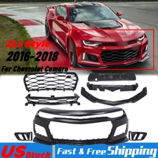 For 2016 2017 2018 Chevy Camaro Front Bumper Cover and Grille Assembly Kit