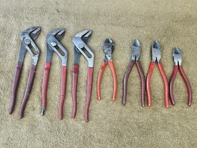 7 Proto 207G 263 Groove Slip Joint Adjustable Pliers Diagonal Wire Cutter Snips