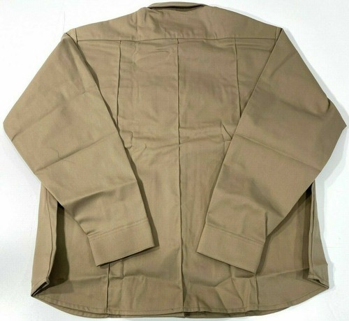 NEW BLAUER 8703X MENS LONG SLEEVE COTTON BLEND SHIRT SILVER TAN LG REG 33 LS - Picture 3 of 3