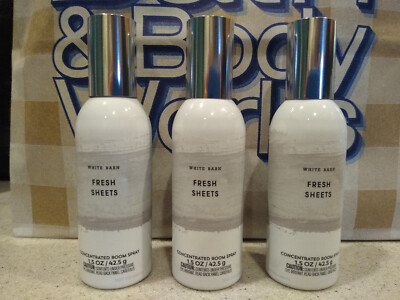 *NEW* 3 Bath & Body Works White Barn Fresh Sheets Room Spray *FREE SHIPPING*