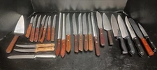 Vintage Assorted Lot of 26 Chef & Kitchen Knives Multi Brands Japan USA
