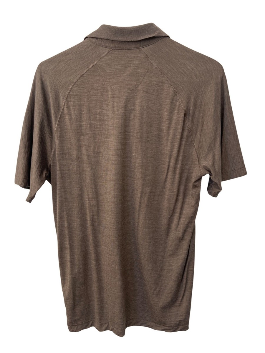 Icebreaker Cool Lite Short Sleeve Polo Shirt Mens M Wool