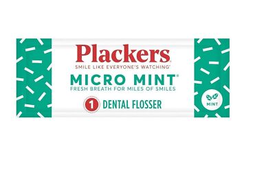 Plackers Micro Mint Dental Floss Picks, Made with Super TufFloss , Protected ...