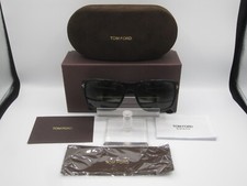 Tom Ford TF445 Mason Sunglasses Shiny Black / Green Lenses w/Anti-Glare 58/17