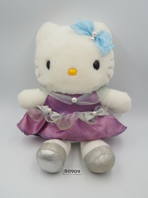 Hello Kitty B0909 Sanrio Dress Eikoh 2000 Plush 8'' Stuffed Toy Doll Japan