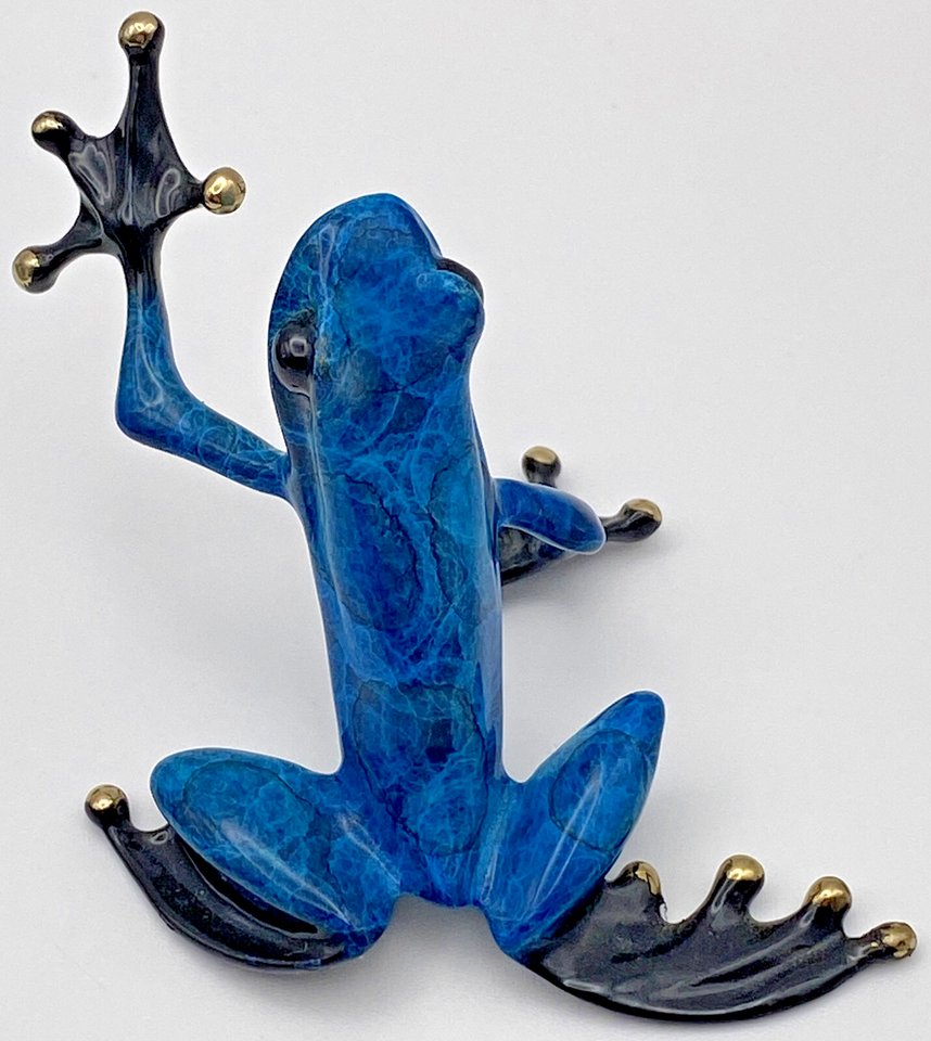Two Frogs with a Lily Pad Ceramic Salt and Pepper Shakers, Set of 6
