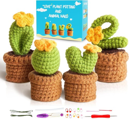 Crochet Kit for Beginners, Crochet Plants Kit for Beginners - Picture 1 of 6
