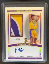 2023-24 National Treasures Maxwell Lewis Clutch Gold Rookie Patch Auto RC #05/10