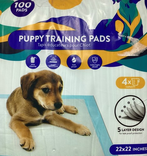 BRILLIANCE Puppy Training Pads 22 x 22 100 pads 5 layer design holds 4X capacity - Picture 2 of 6