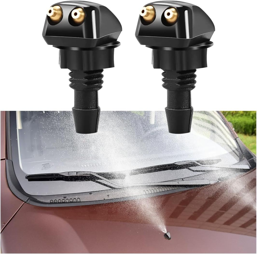 Front Windshield Washer Nozzles Wiper Jet Spray Replacement Parts for Most Cars