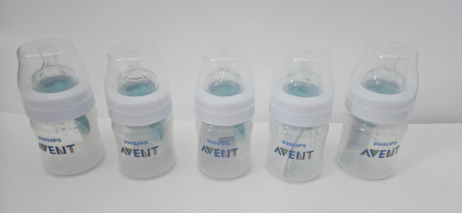New Philips Avent 4 oz Anti-colic Baby Bottles, Set of 5