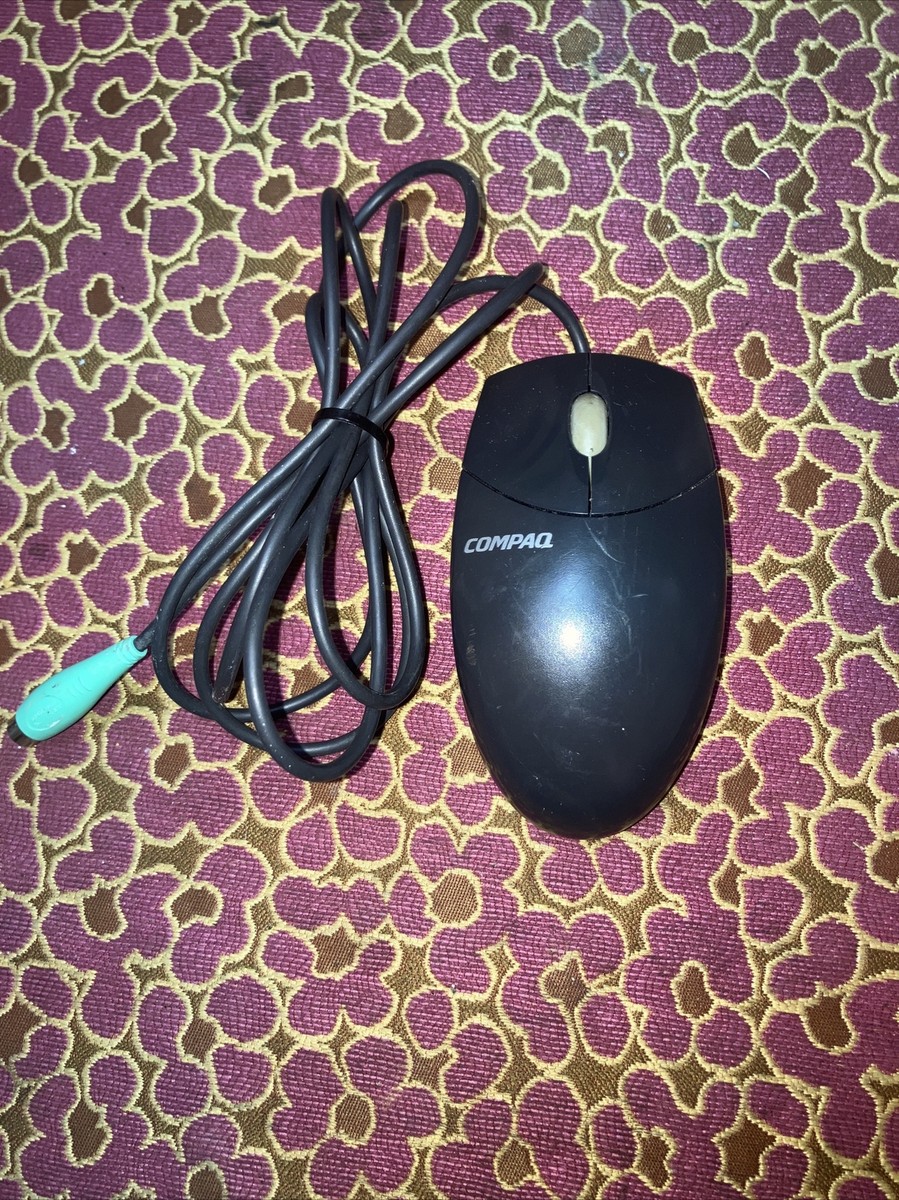 Vtg Compaq M-S69 PS2 Scroll 2 Button Mouse Vintage Black | eBay