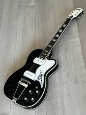 Eastwood Airline Black Tuxedo - Cool Blues Guitar With High Output P-90 Pickups